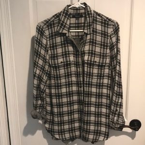 Madewell plaid buttonfront shirt